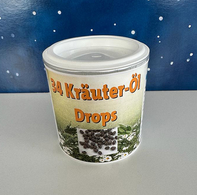 34 Kräuter-Öl Drops 150 g 34 Kräuter-Öl Drops 150 g