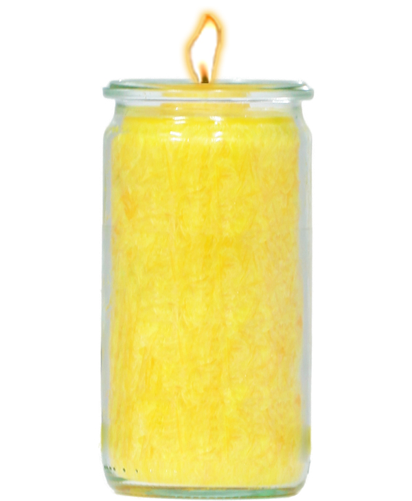 N-7631 Herzlicht-Kerze gelb 13 x 6 cm