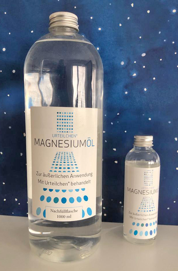 MAgnesium-OEl-1-Liter-100ml Urteilchen Magnesiumöl 1000 ml - Nachfüllflasche