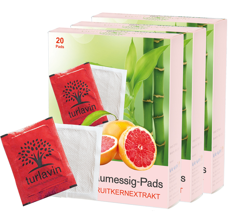 TUR-07 Turlavin Baumessig-Pads mit Grapefruitkernextrakt (Kur-Pack mit 60 Pads)