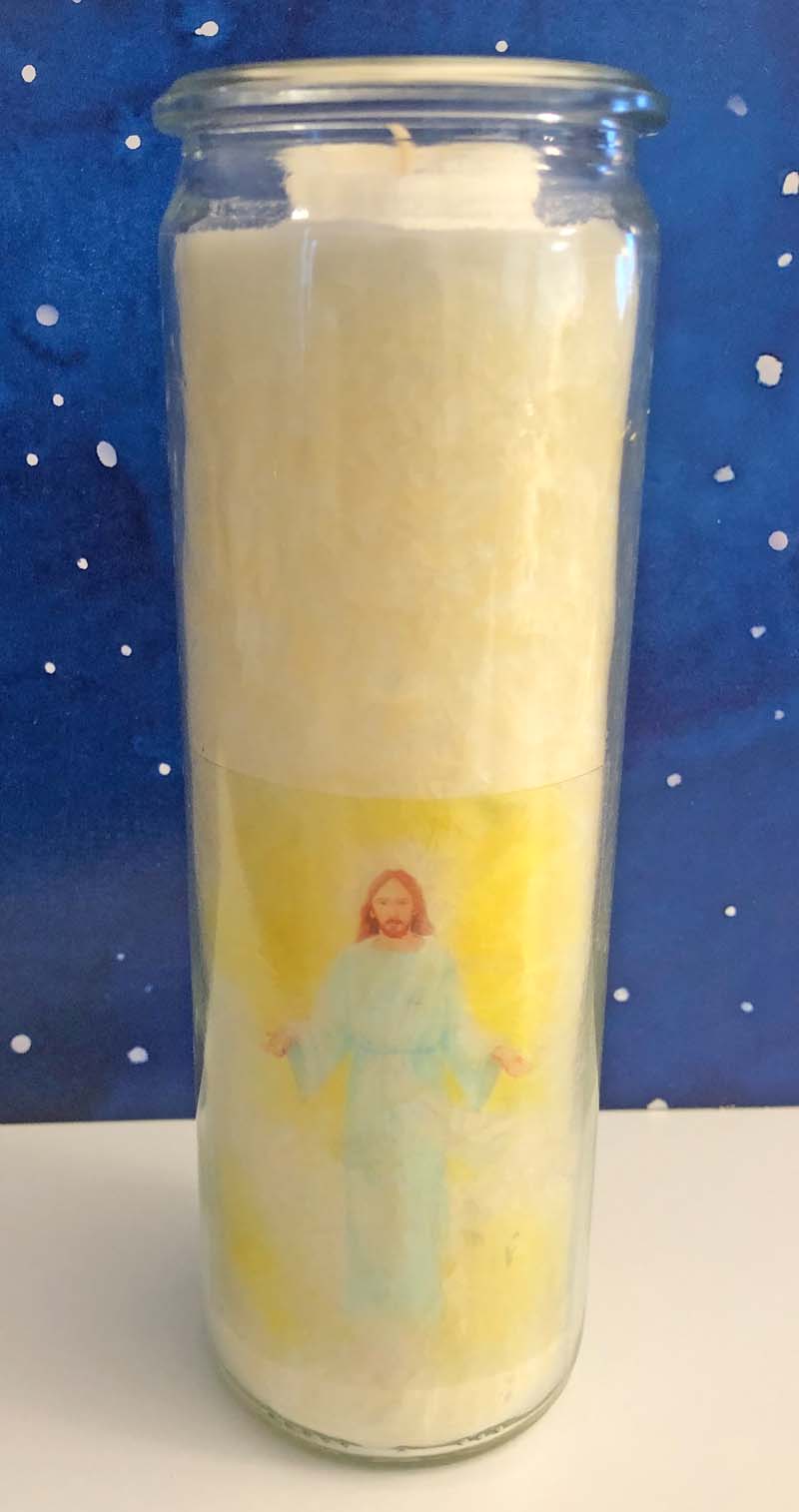 g-731-gross-WEBl Herzlicht-Kerze "Jesus Christus" im Zylinderglas 20 x 6 cm