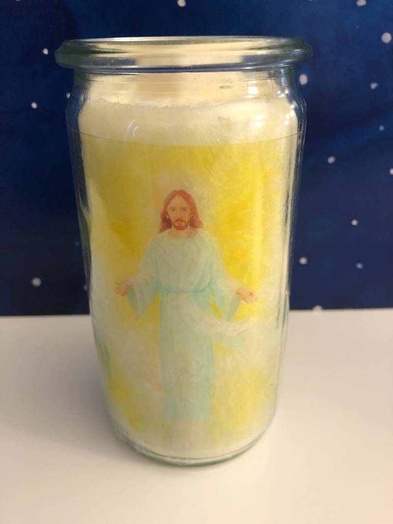 g-7311-klein-WEBl Herzlicht-Kerze "Jesus Christus" im Zylinderglas 13 x 6 cm