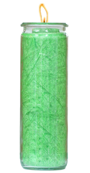 N-764 Herzlicht-Kerze grün 20 x 6 cm
