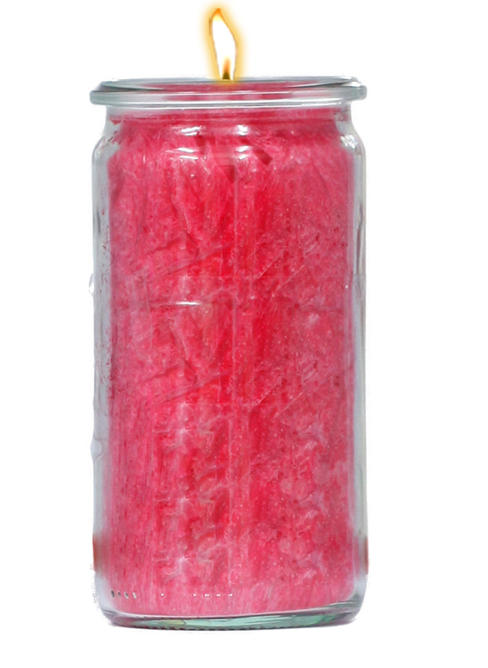 Rot-klein Herzlicht-Kerze rot 13 x 6 cm