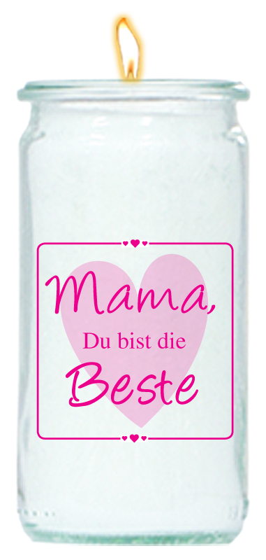 Kerze_Muttertag Herzlicht Mama-Kerze im Glas 13 x 6 cm