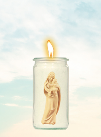 Herzlicht-Kerze-Madonna Herzlicht-Kerze Madonna 13 x 6 cm