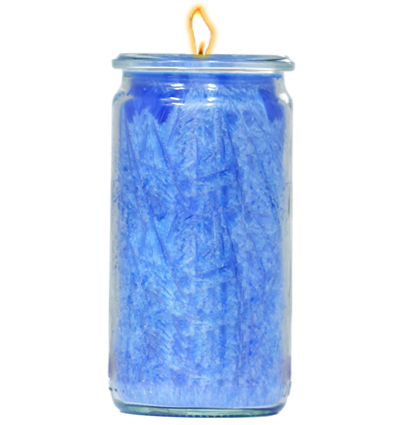N-7661 Herzlicht-Kerze dunkelblau 13 x 6 cm