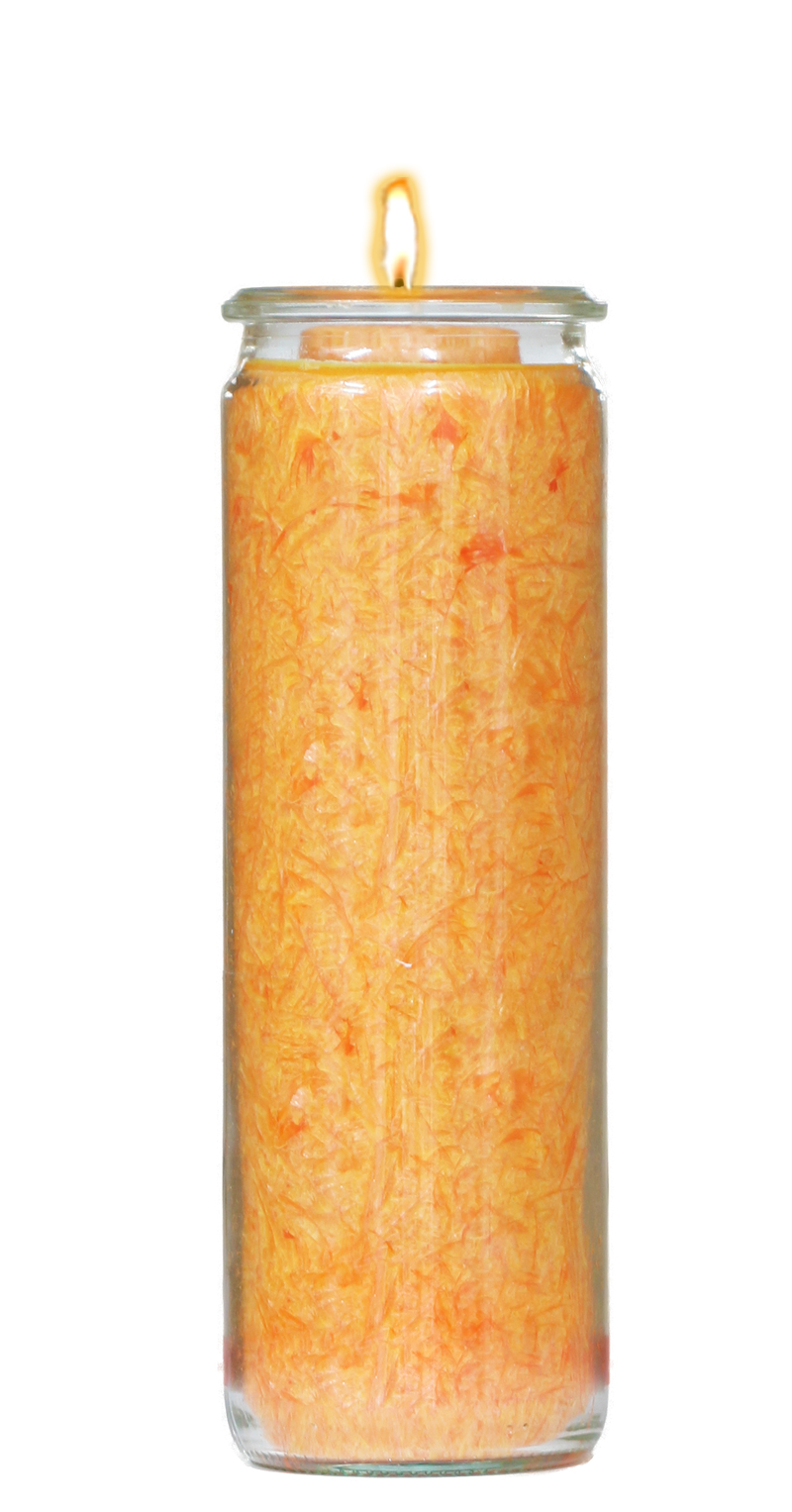 N-762 Herzlicht-Kerze orange 20 x 6 cm