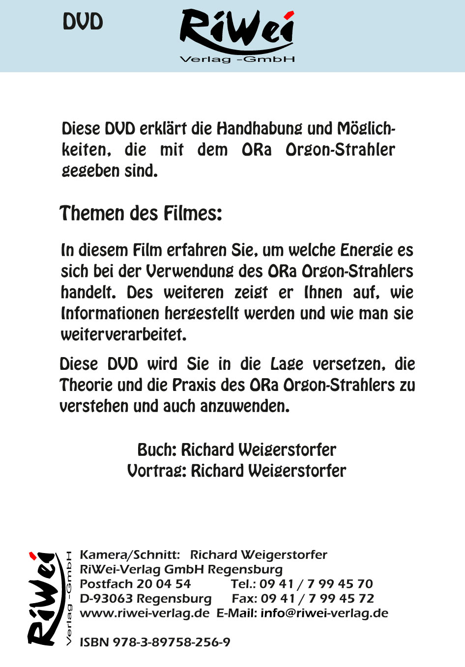 SA-256-Orgon-Strahler_web2 Richard Weigerstorfer - ORa Orgon-Strahler Bedienungsanleitung - Film Download