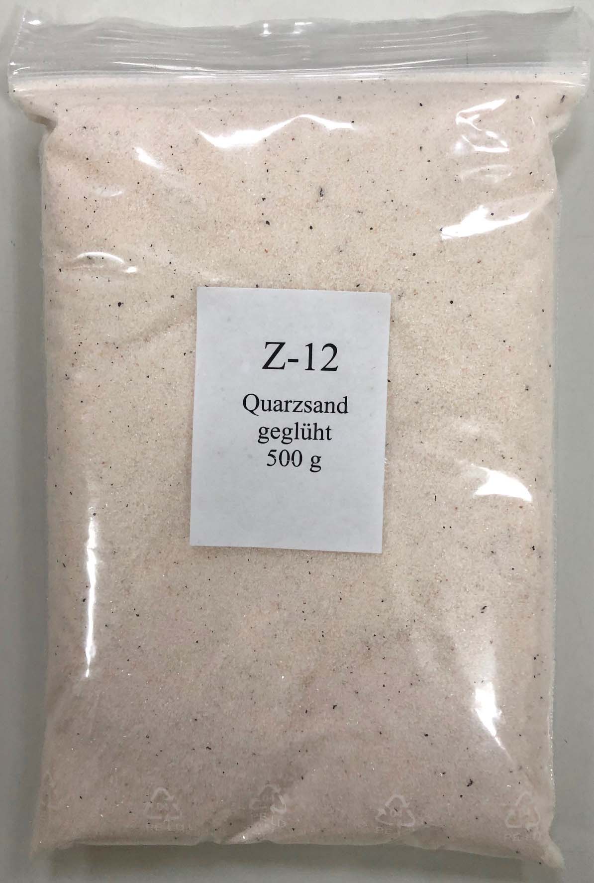 ZE-12-500g-Sand-weis Quarzsand geglüht 500g