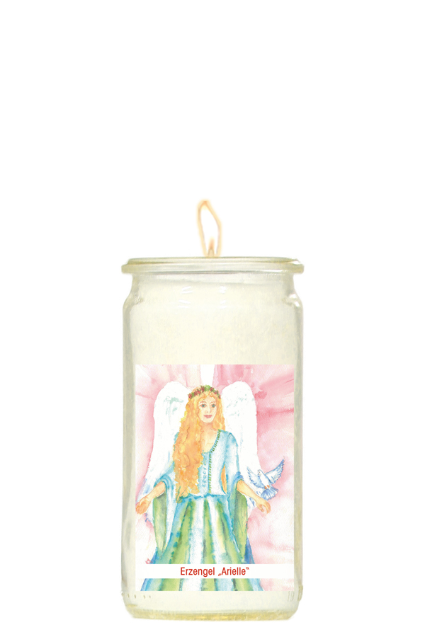 G-7471_Arielle Herzlicht-Kerze -Erzengel Arielle- 13 x 6 cm