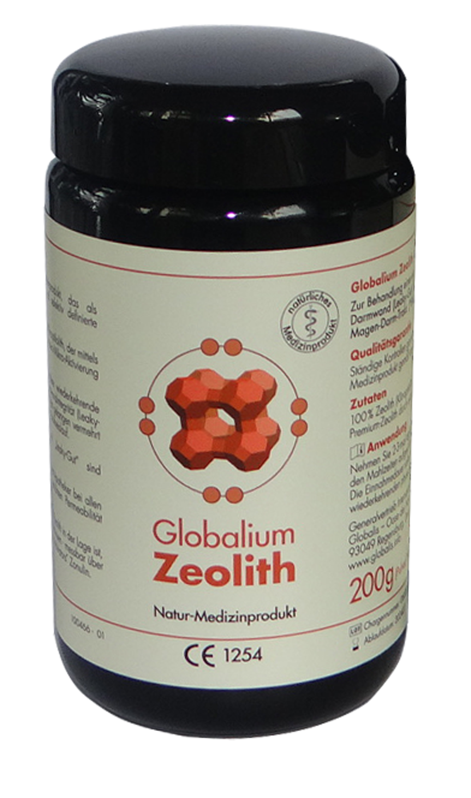 Zeolith-200-g-Glas Zeolith 200g - Natur-Medizinprodukt