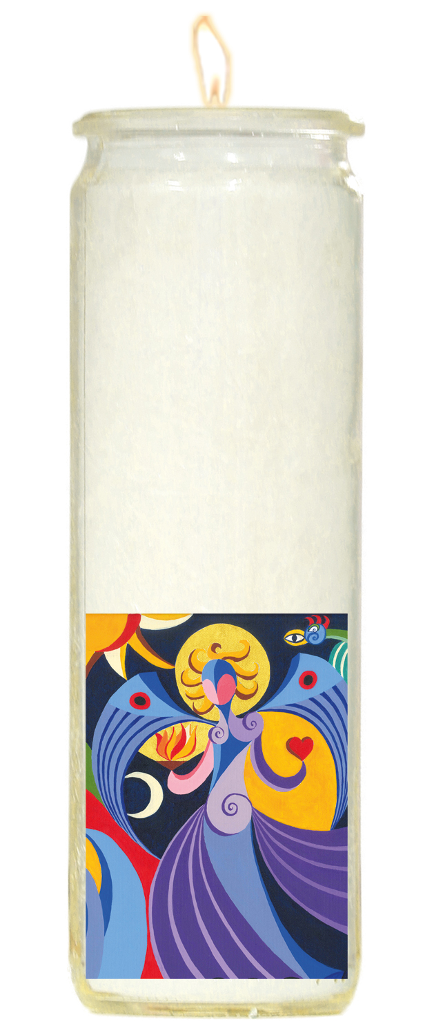 Herzlicht-Kerze -Erzengel Zadkiel- 20 x 6 cm Herzlicht-Kerze -Erzengel Zadkiel- 20 x 6 cm