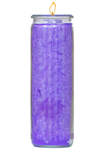 N-767 Herzlicht-Kerze violett 20 x 6 cm