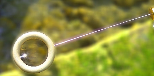 Einhand-Tensor-Stab-mit-Ring Ersatzstab für Urteilchen Einhand-Tensor mit Holzring und Kristall