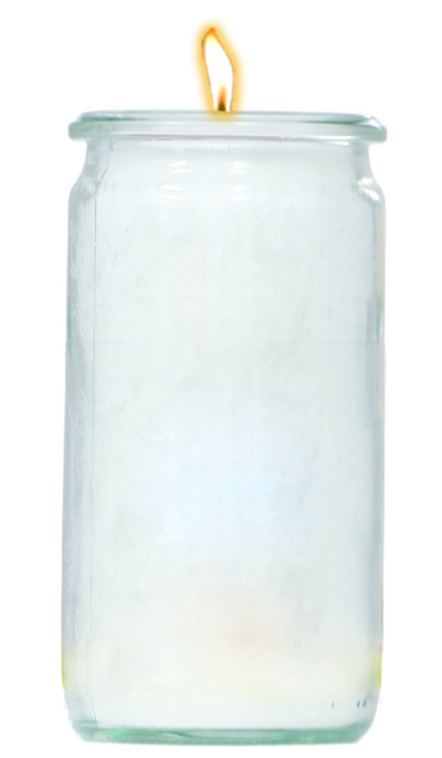 N-7681 Herzlicht-Kerze weiß 13 x 6 cm