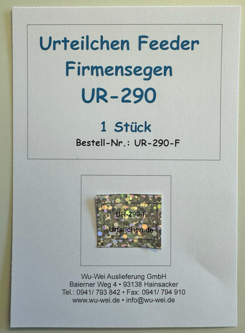Urteilchen Firmensegen Feeder Urteilchen Firmensegen Feeder