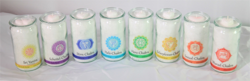 Chakren-Kerzen-weiss2jxB7eJ7VGnf1 Set: Herzlicht Chakra-Kerzen weiß + Raumreinigung 13 x 6 cm (8 Stück)