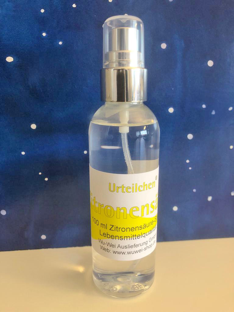 Flasche-100-ml-Zitronensaeure Zitronensäure 100 ml mit Sprayer
